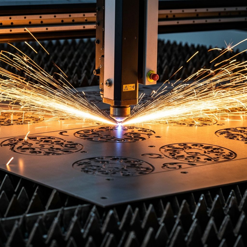 Fiber laser cutting metal